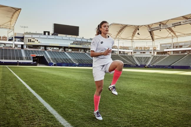 U.S. soccer star Sofia Huerta has signed on to be a Lotto brand ambassador.