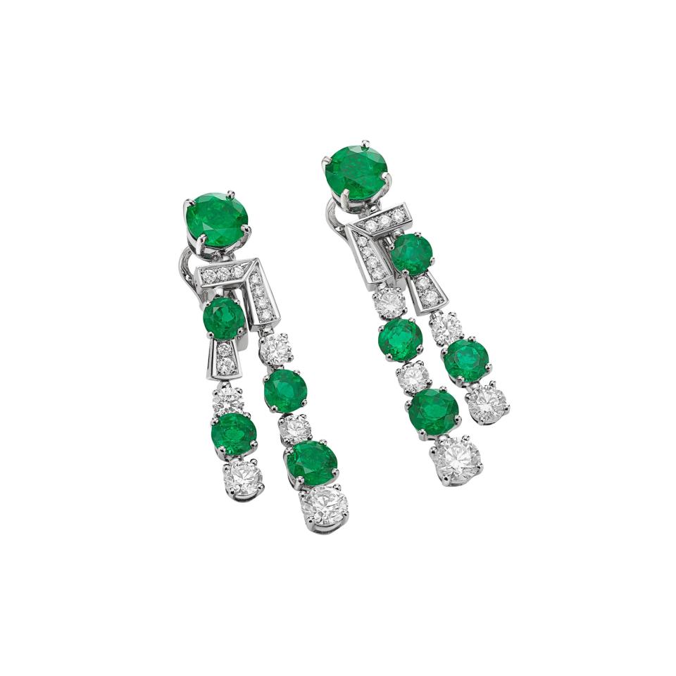 Emerald archway earrings from the new Bulgari Eden: The Garden of Wonders collection.