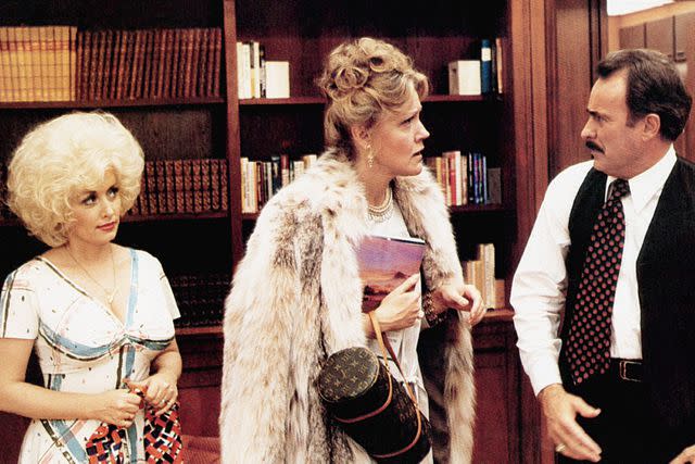<p>20th Century Fox Film Corp./Courtesy of Everett</p> Dolly Parton, Marian Mercer, and Dabney Coleman in '9 to 5'