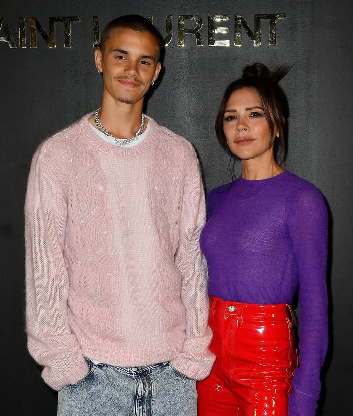 Romeo and Victoria Beckham