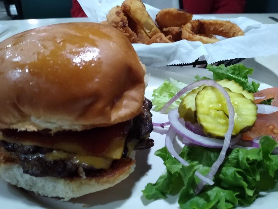 A Western Burger is served at Fa-Ray’s Family Restaurant in Barberton.