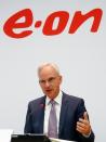 E.ON CEO Johannes Teyssen speaks to reporters in Essen