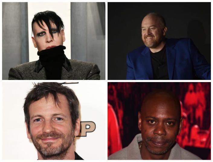 Grammy 2022 nominees; Marilyn Manson, Louis CK, Dave Chappelle and Dr Luke (Getty)