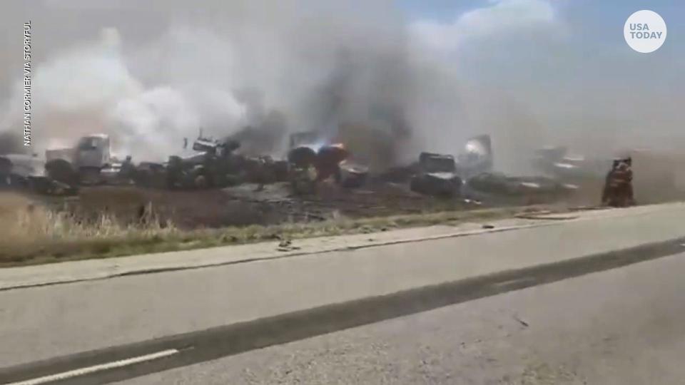 Dust storm in Illinois causes massive pileup on I-55; several fatalities reported