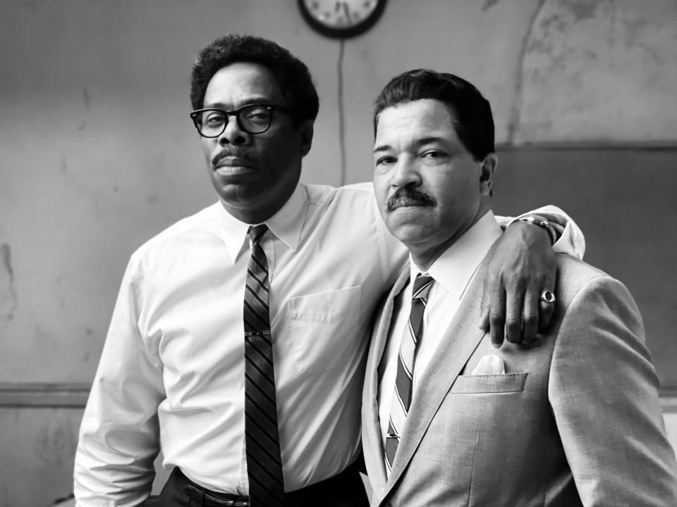 Colman Domingo and Jeffrey Wright in ‘Rustin’ (Netflix)