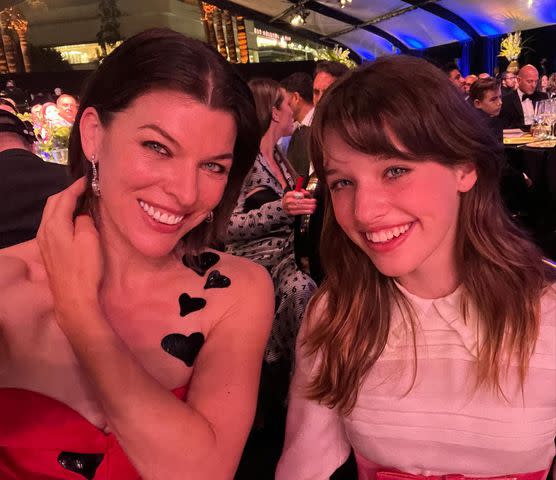 <p>Milla Jovovich Instagram</p> Milla Jovovich and daughter Ever Gabo.