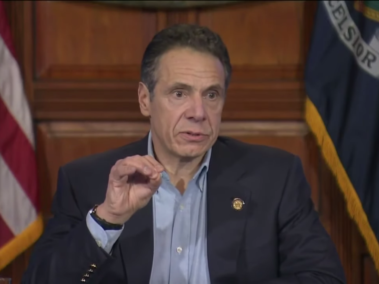 Andrew Cuomo at his daily briefing: (The Hill YouTube)