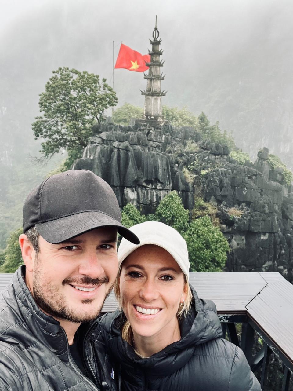 Lucas Frischmann and his wife in Vietnam.