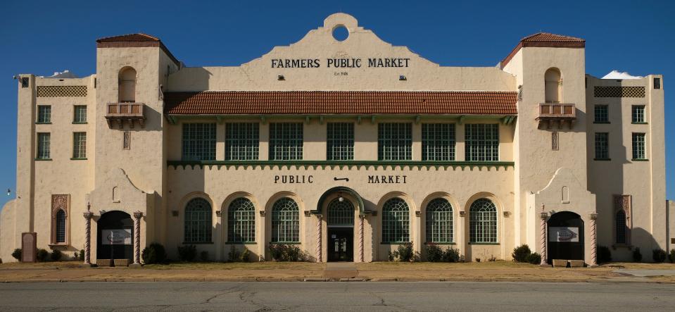 Historic Oklahoma City Farmers Public Market building, pictured Friday, Dec. 5 2022, was listed on the National Register of Historic Places in 1982. When the current owners, Jody and Burt McAnally, bought the building at 311 S Klein in 2002, they envisioned the return of a market, as well as reviving the event space. Today that vision has been realized.