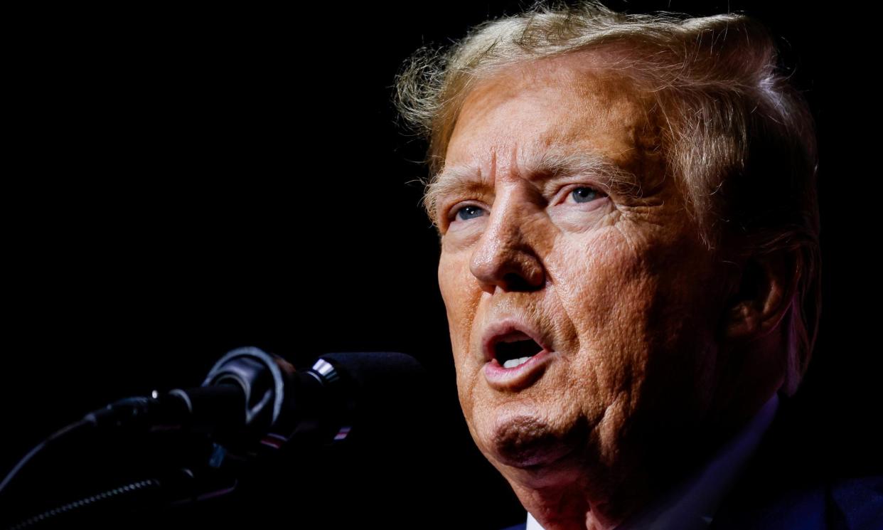 <span>Trump’s finances are under pressure as he prepares to contest the US presidency with Joe Biden for a second time.</span><span>Photograph: Chip Somodevilla/Getty Images</span>