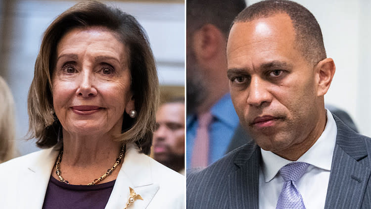 Nancy Pelosi and Hakeem Jeffries