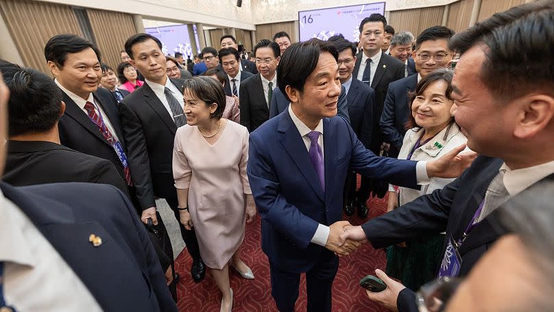 Vice President Hsiao Bi-khim (left) and President William Lai (right).