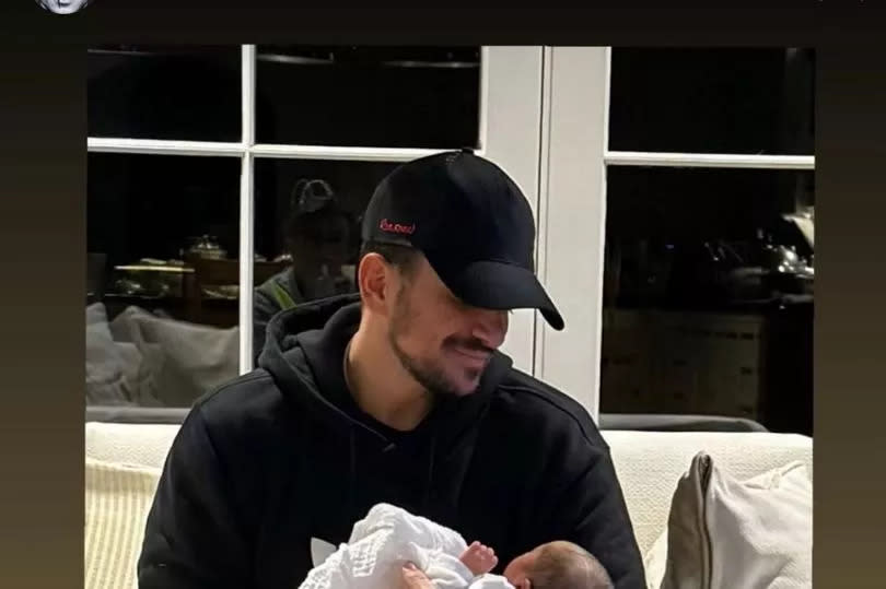 Peter appears besotted with his newborn daughter -Credit:Peter Andre Instagram