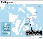 Map locating Ormoc city in the Philippines, where a ferry one kilometre from port capsized with nearly 200 people on board on July 2, 2015