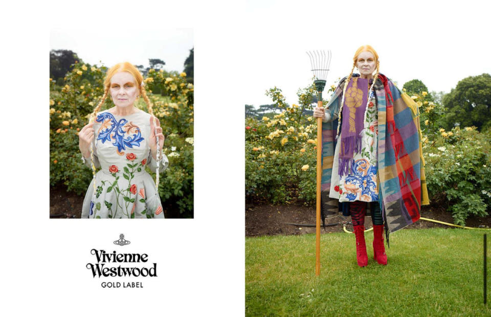 Vivienne Westwood fall 2013 campaign, starring Vivienne Westwood.