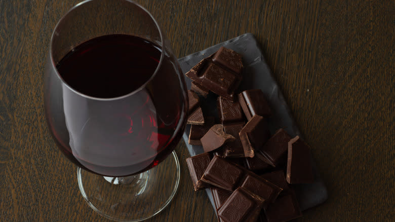 Chocolate with wine pairing