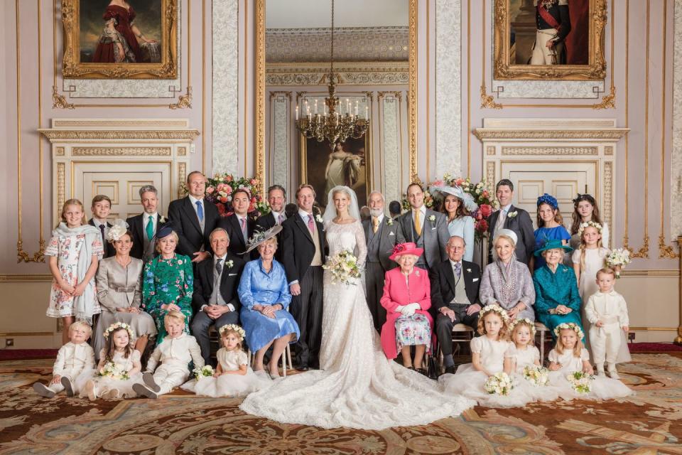 <p>Ella Windsor's royal wedding was a highlight of the first half of 2019. Many members of the royal family, including Prince Harry, Prince Philip, and the Queen were in attendance. Here, one of <a href="https://www.townandcountrymag.com/society/tradition/a27540627/lady-gabriella-windsor-thomas-kingston-wedding-official-photos/" rel="nofollow noopener" target="_blank" data-ylk="slk:her official portraits, taken by photographer Hugo Burnand;elm:context_link;itc:0;sec:content-canvas" class="link ">her official portraits, taken by photographer Hugo Burnand</a>. </p>