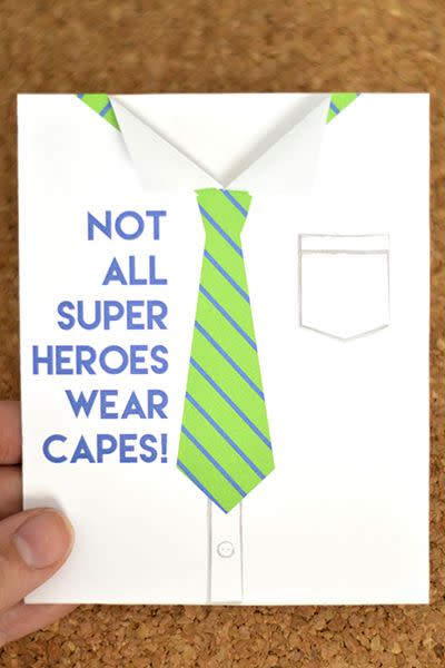 free fathers day cards   superhero card