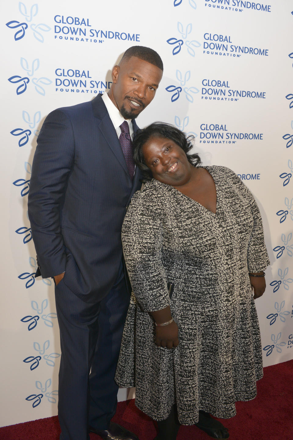 DENVER, CO - NOVEMBER 12: Celebrity Jamie Foxx with his sister DeOndra Dixon on the red carpet at the at Global Down Syndrome Foundation's 2016 "Be Beautiful Be Yourself" at the Hyatt Regency Denver at the Colorado Convention Center on November 12, 2016 in Denver, Colorado.  (Photo by Thomas Cooper/Getty Images,)