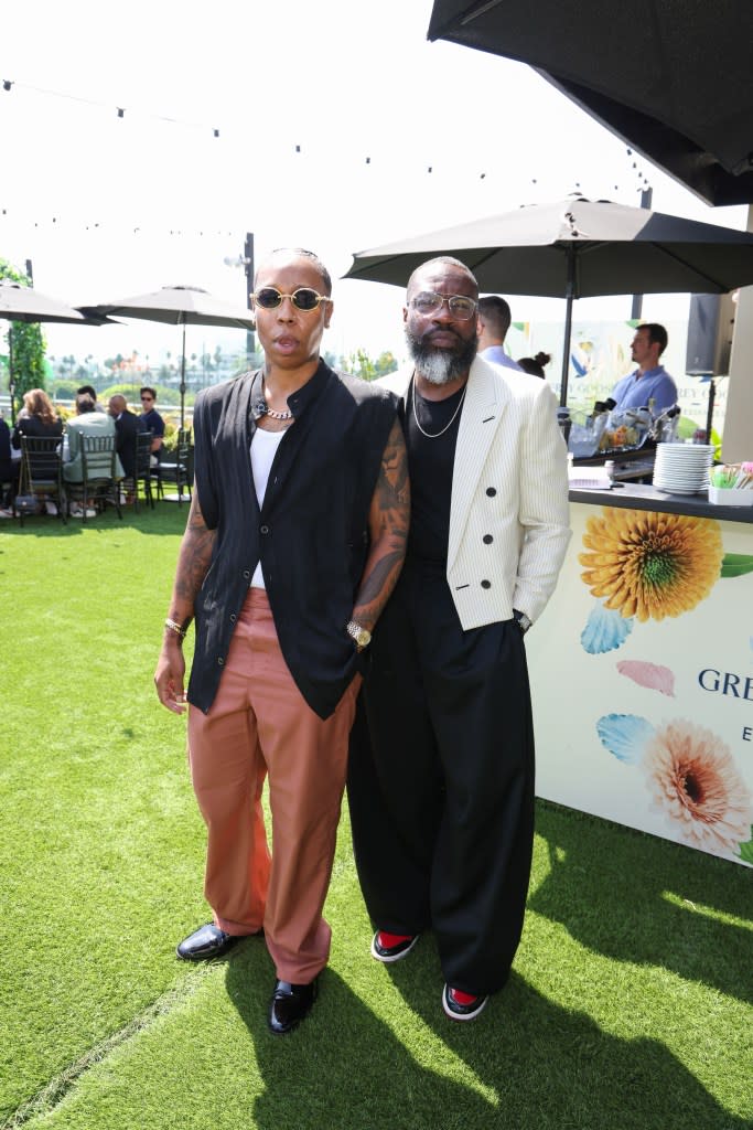 Lena Waithe and Darnell Moore at The Creative Coalition's Humanitarian Awards Benefit Luncheon held at the La Peer Hotel on September 14, 2023 in West Hollywood, California.