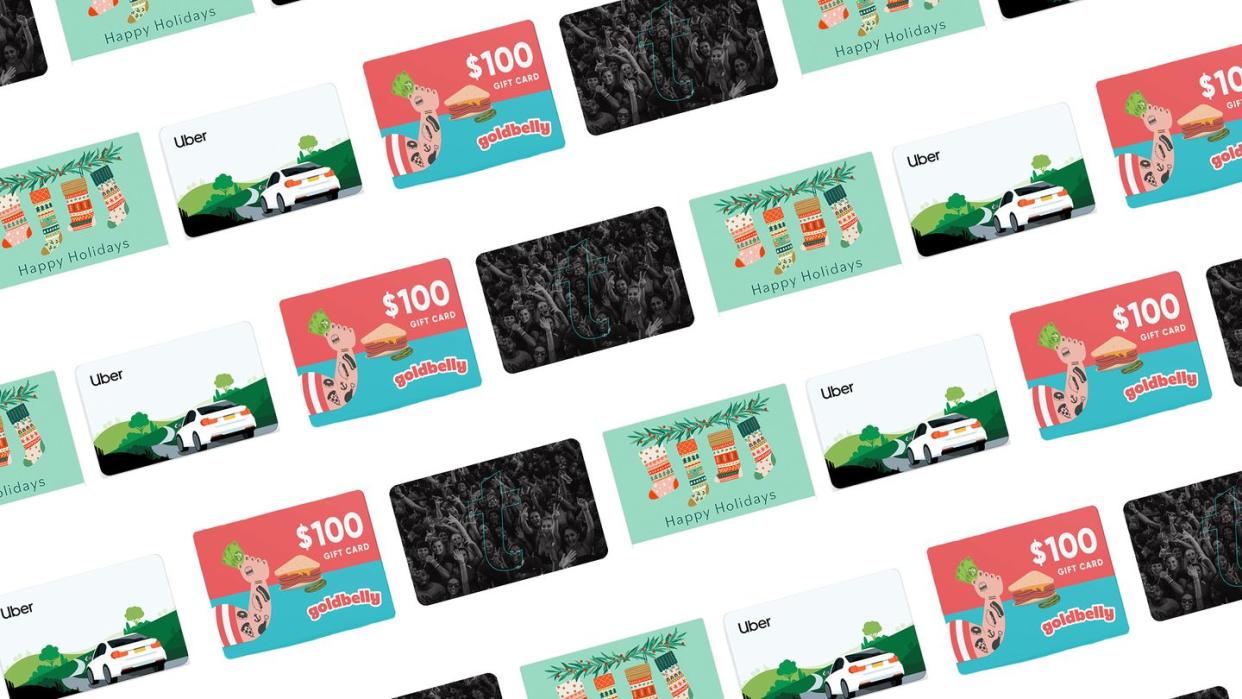 variety of gift cards