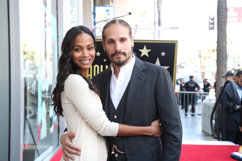 Zoe Saldana, Marco Perego (Photo by Chelsea Lauren/Variety/Penske Media via Getty Images)