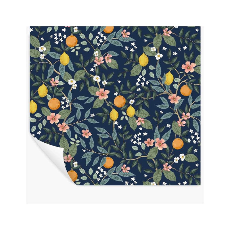 Citrus Grove Peel & Stick Wallpaper - Navy