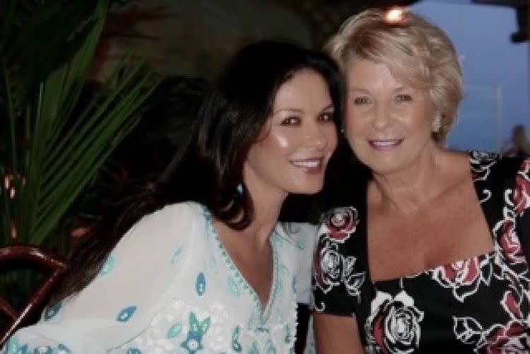 <p>“Happy Mother’s Day to my darling Mam,” the actress captioned this pretty pic of her and her mom, Patricia. “I love you.” (Photo: <a rel="nofollow noopener" href="https://www.instagram.com/p/BUEod3jg9jy/" target="_blank" data-ylk="slk:Catherine Zeta Jones via Instagram;elm:context_link;itc:0;sec:content-canvas" class="link ">Catherine Zeta Jones via Instagram</a>) </p>