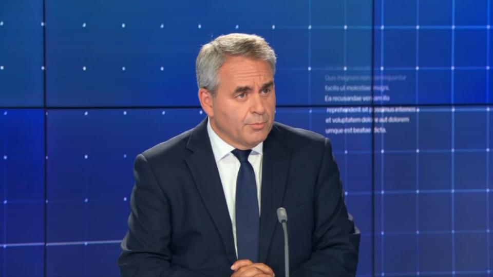 Xavier Bertrand sur notre antenne ce lundi. - BFMTV