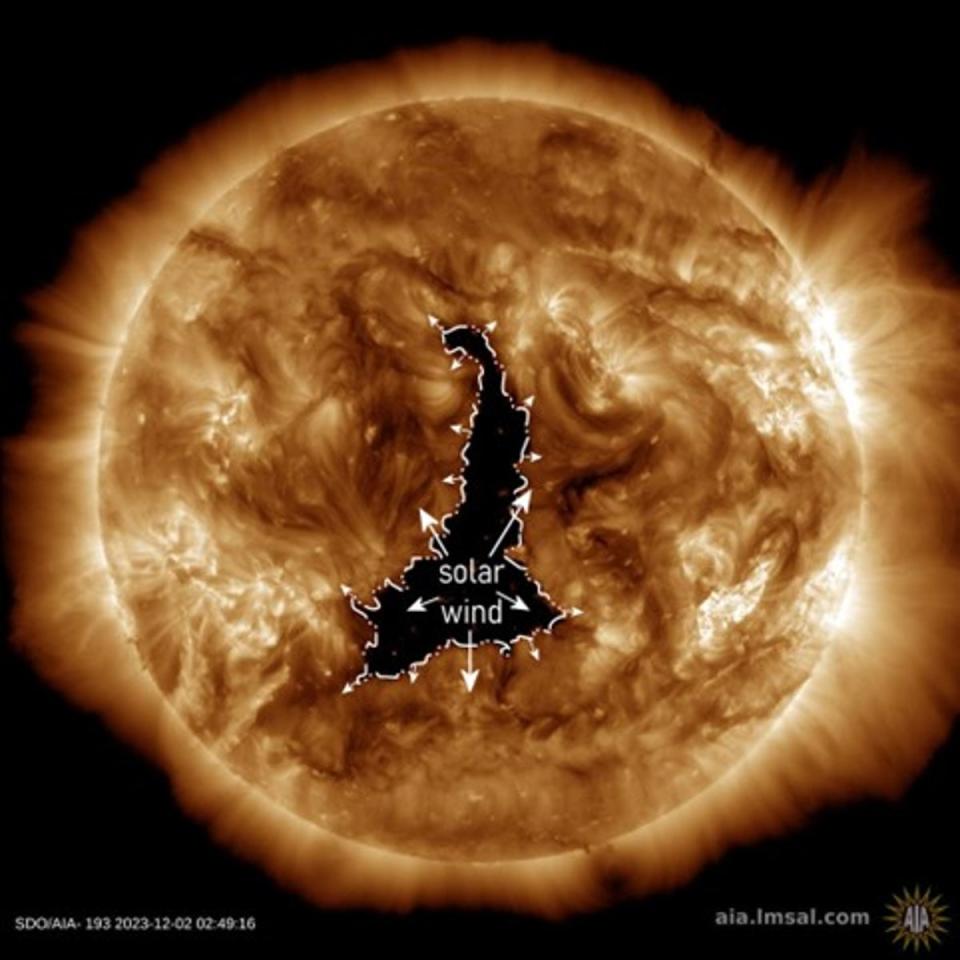 Coronal hole and solar wind (Space Weather / Atmospheric Imaging Assembly)