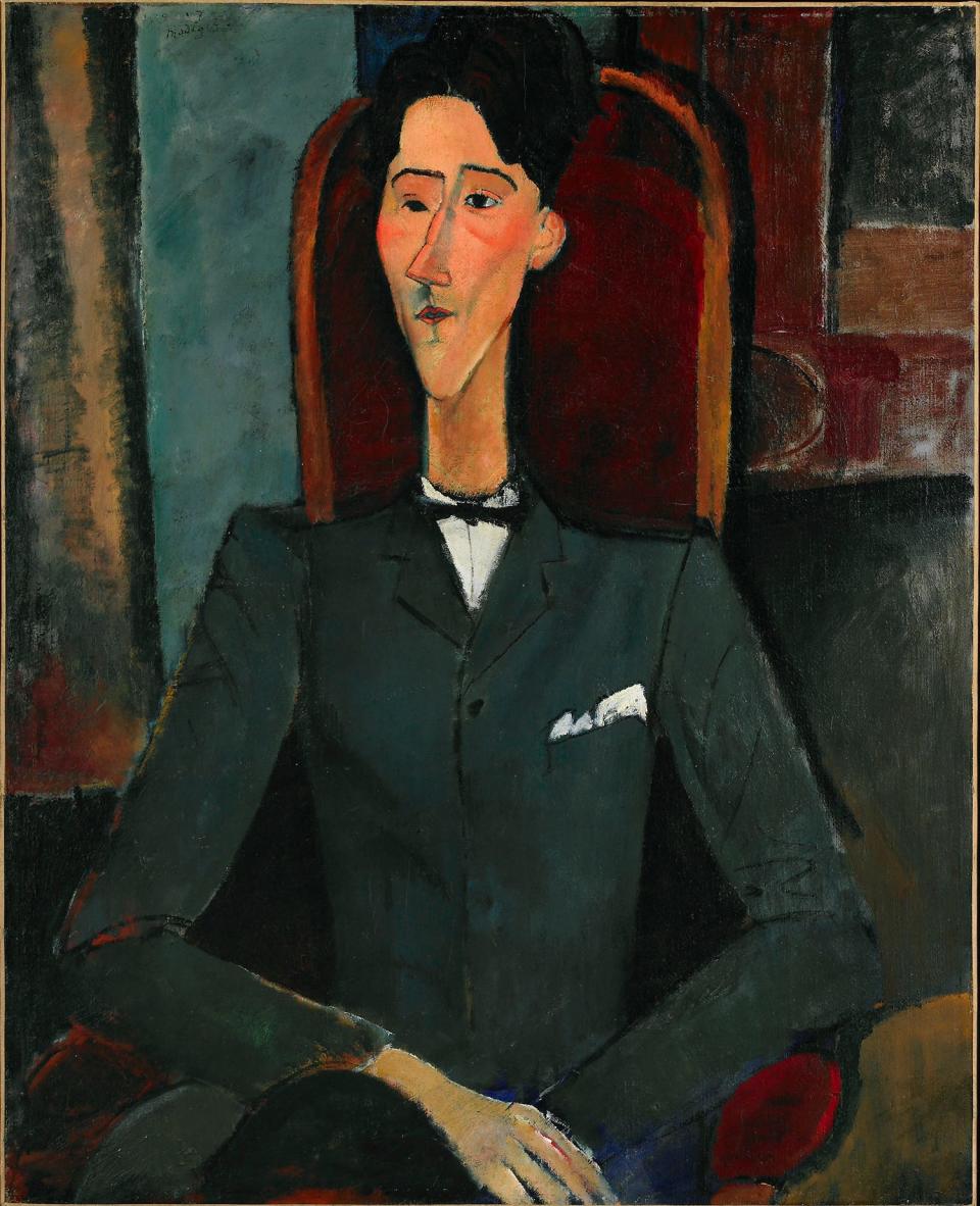 "Jean Cocteau," 1916 oil on canvas by Amedeo Modigliani.