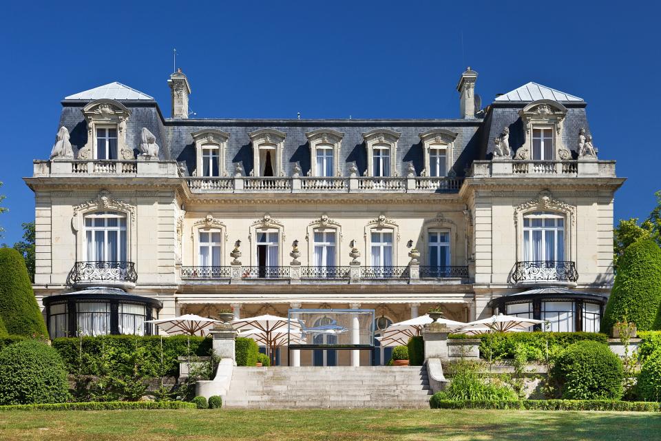 The exterior of the famous Domaine Les Crayères.