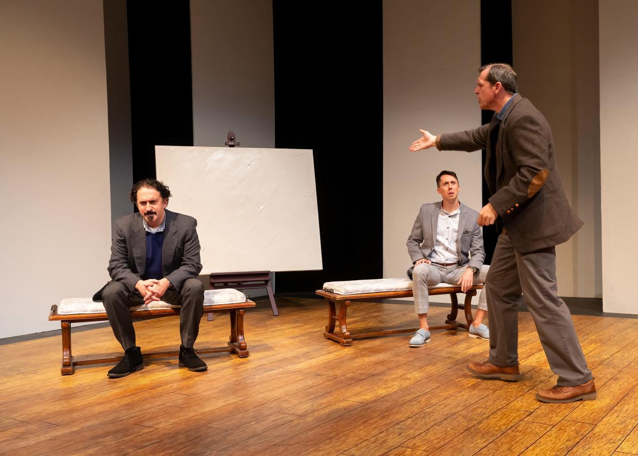Yasmina Reza's "Art" opens this weekend at the Village Players of Fort Thomas. The play centers around three friends who have differing opinions on art.