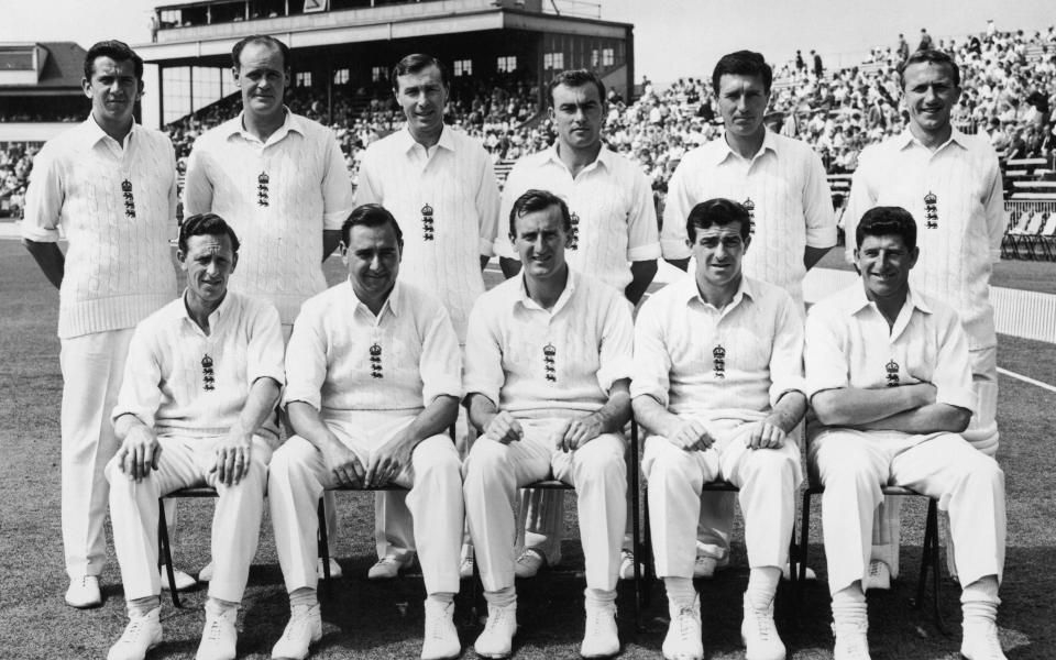 England's Test side in 1963 with Dexter in the centre of the front row - Hutton Archive