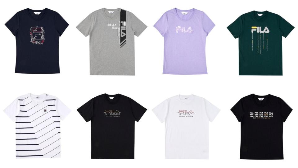 百搭實穿的基本款LOGO短TEE，天天穿都沒問題。（圖片來源：FILA）