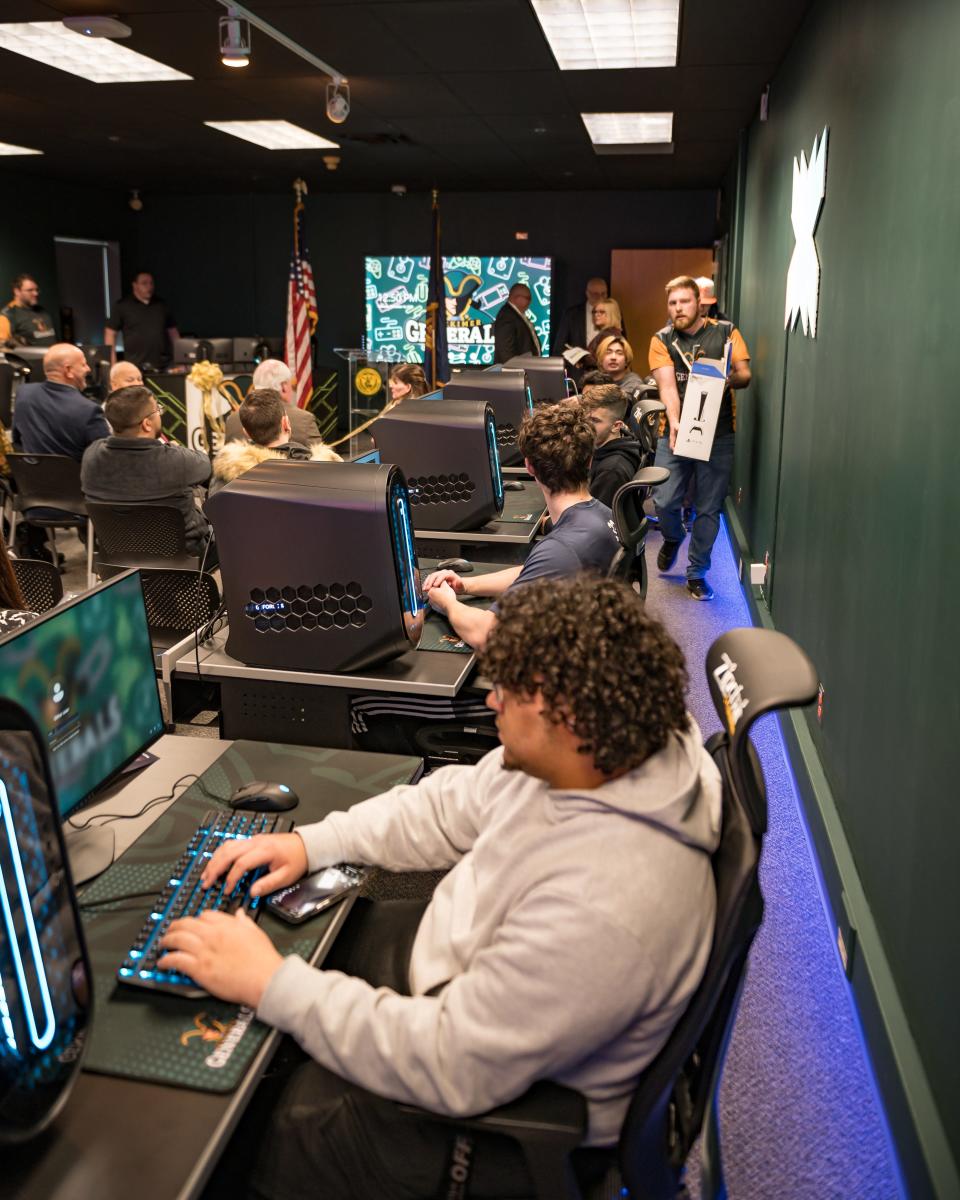 A view of Herkimer County Community College's new eSports Center inside of the Technology Center in Herkimer, NY on Thursday, November 16, 2023.