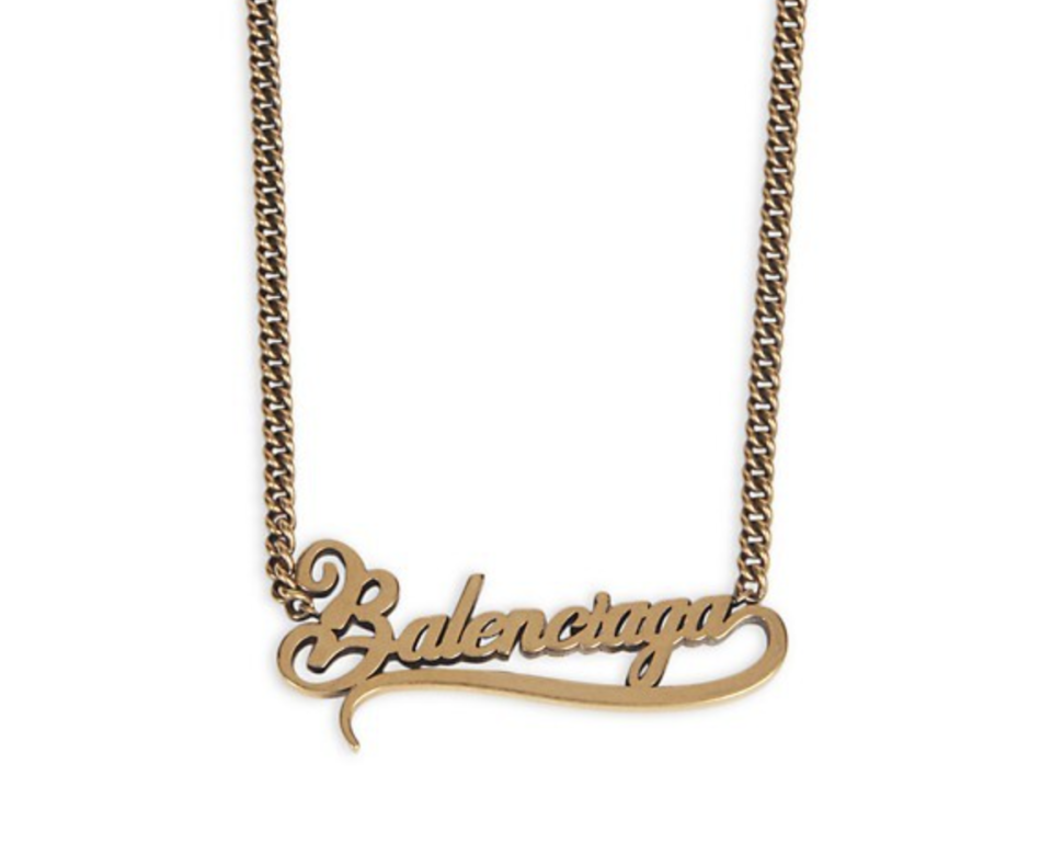 balenciaga gold chain necklace for men