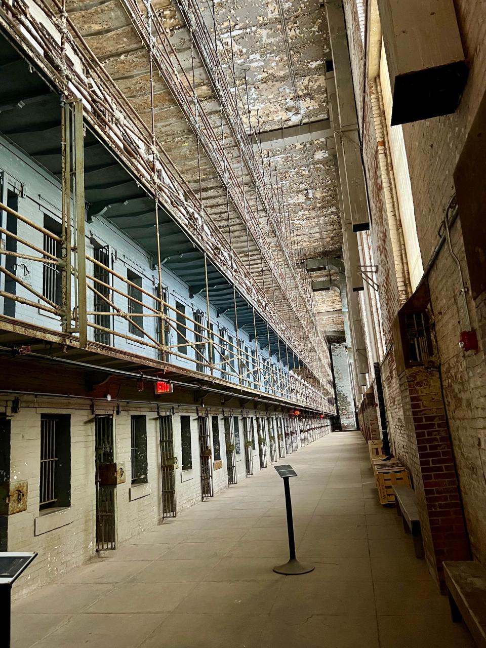 The West Cell Block at the Ohio State Reformatory is going to be restored. It stands 5-tiers high and is built from steel, brick and mortar. There are 320 cells in this space, according to OSR.