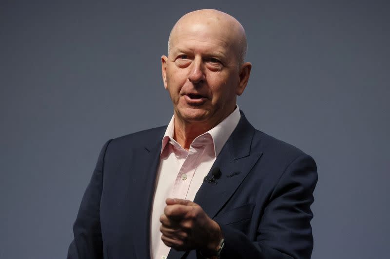 Goldman Sachs CEO David Solomon speaks during the Goldman Sachs Investor Day at Goldman Sachs Headquarters in New York