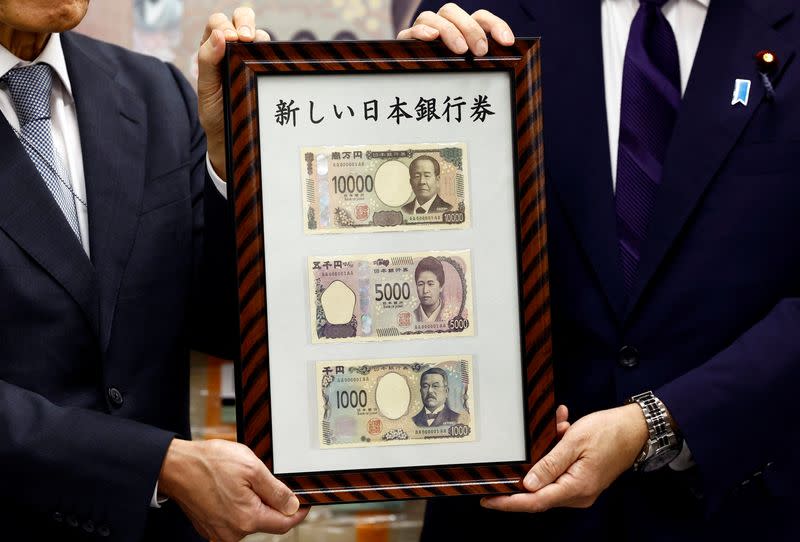 Japan began circulating its first new banknotes in 20 years in Tokyo