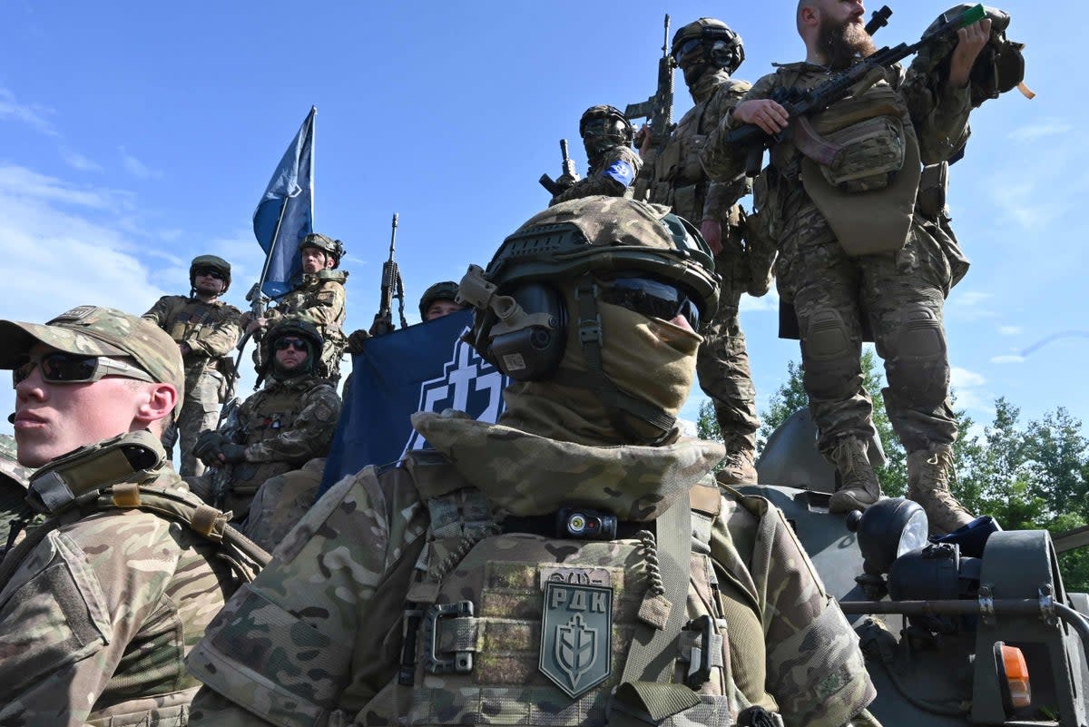 Members of the Russian Volunteer Corps (AFP via Getty Images)