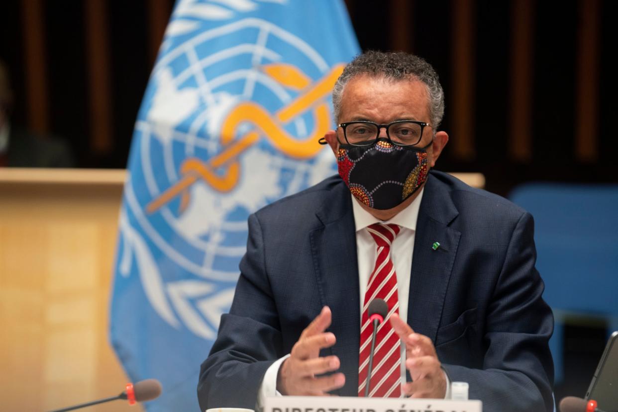 WHO Director-General, Dr Tedros Adhanom Ghebreyesus wears a mask to protect against coronavirus: AP