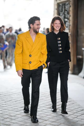 <p>Getty Images</p> Kit Harington and Rose Leslie