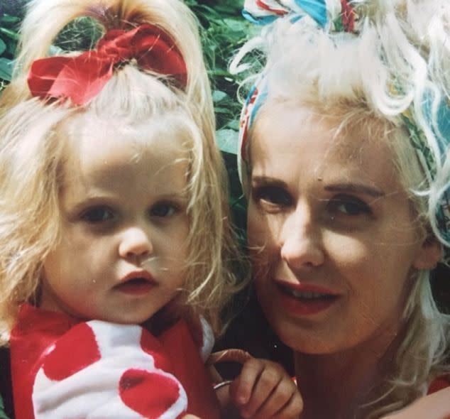 Peaches and Paula Yates. Photo: Instagram.