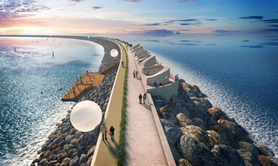 Tidal Lagoon Power's visualisation of the wall at Swansea Bay