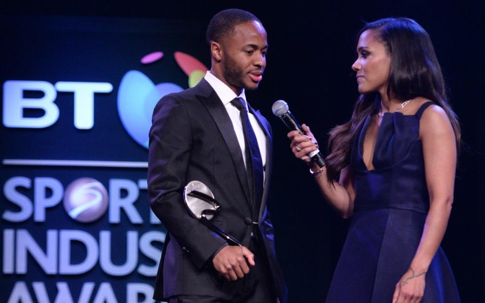 Raheem Sterling (L) was honoured at the BT Sport Industry Awards on Thursday night - Getty Images Europe