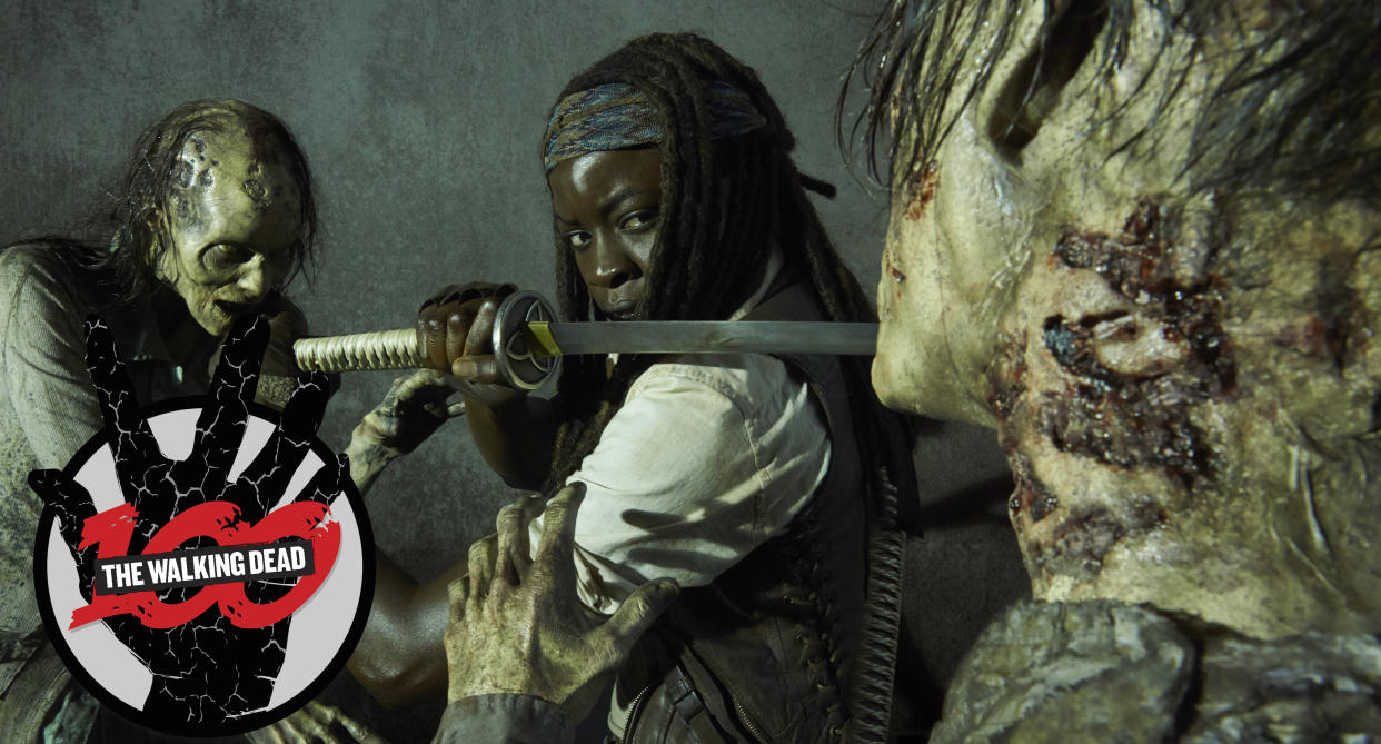 Danai Gurira as Michonne in <em>The Walking Dead</em>. (Photo: Frank Ockenfels 3/AMC)