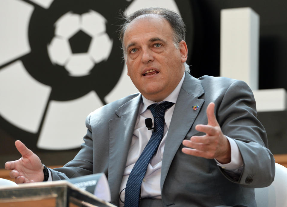 Tebas s’en prend encore au PSG (AFP).