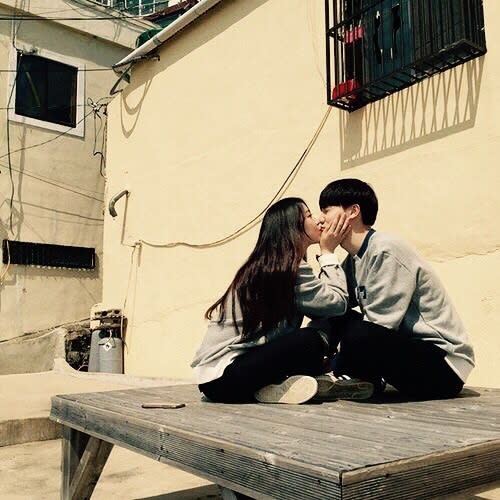 ulzzang, love, and couple korean 圖片