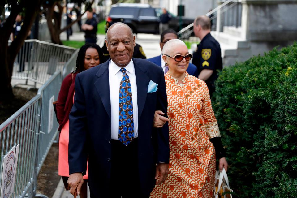 Bill Cosby and wife Camille Cosby arrive at Montgomery